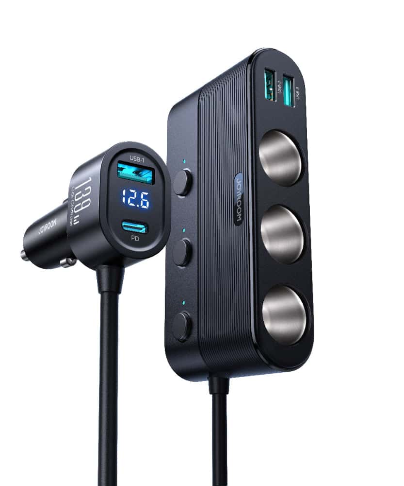 JOYROOM JR-CCL01 139W 7 in 1 Cigarette Lighter Splitter Car Charger