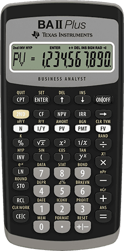 Texas Instruments BA II Plus Financial Calculator