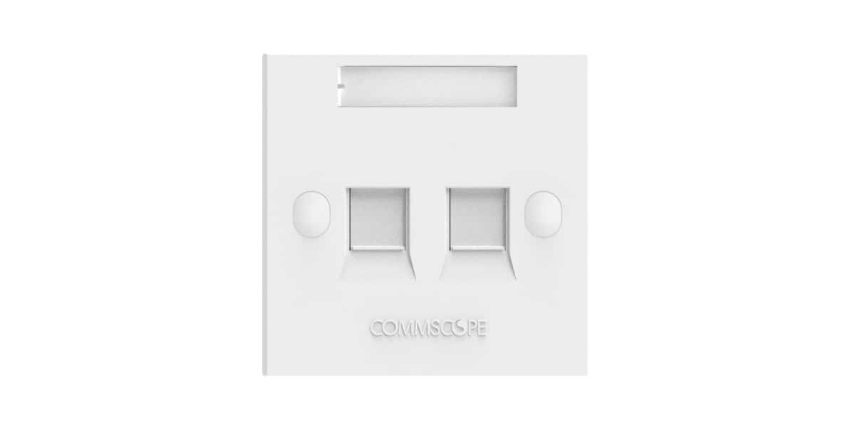 CommScope FPS-BS-2P-W 2-Ports Faceplate Kit