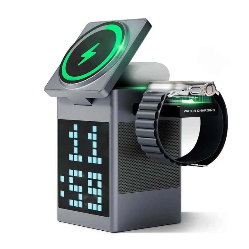 Valdus 5 in 1 Wireless Charger with Speaker and Clock