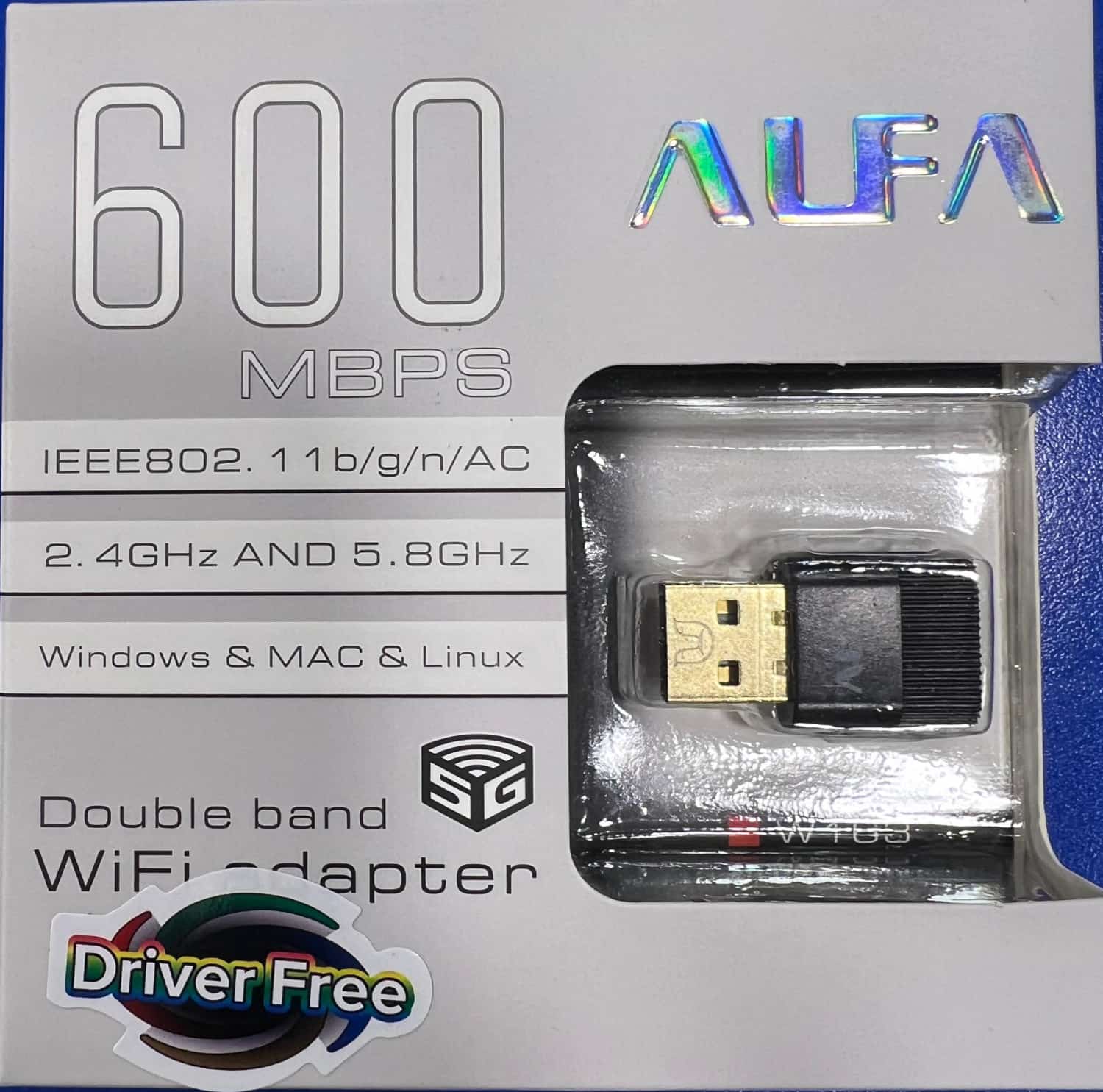 ALFA NETWORK 600Mbps Wireless + Bluetooth 5.4 USB Adapter 2.4GHz WiFi Dongle