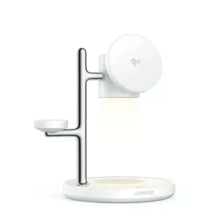 JOYROOM JR-W23 Qi2 4-in-1 Wireless Charger – 15W Fast Charging Station with Integrated Night Light