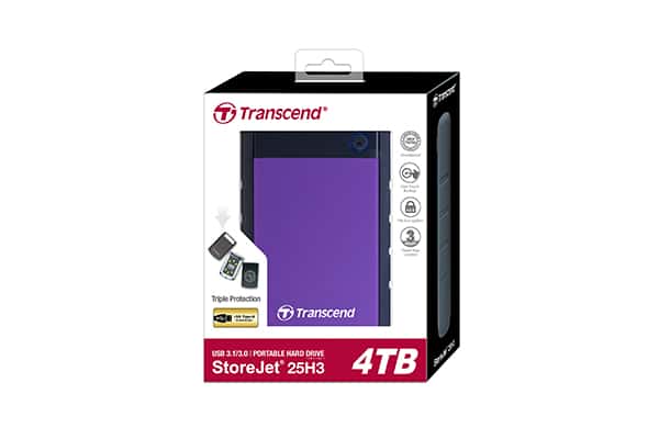 Transcend StoreJet 25H3 4TB USB 3.1 External 2.5" Portable Hard Disk