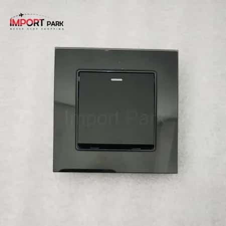 Glass Border Doorbell Push Switch Black