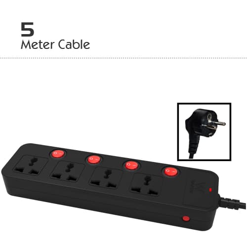 Walton Extension Socket with 5m Cable (WES2P4H5) image 1