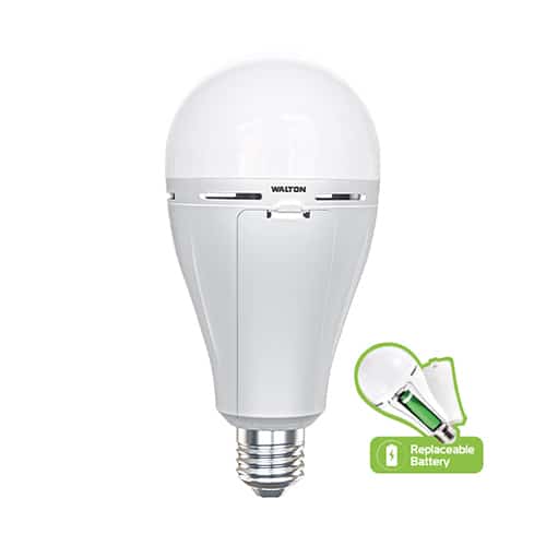 Walton 12W Battery Replaceable LED Bulb (WLED-EL-BTR-12WE27)