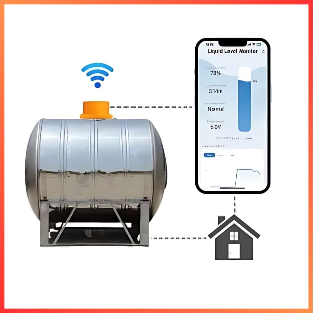 Ultrasonic Water Level Sensor & Remote Tank Monitor ME201W with Alarm Indicator