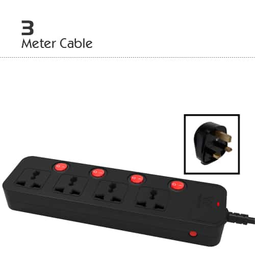 Walton Extension Socket with 3m Cable (WES3P4H)