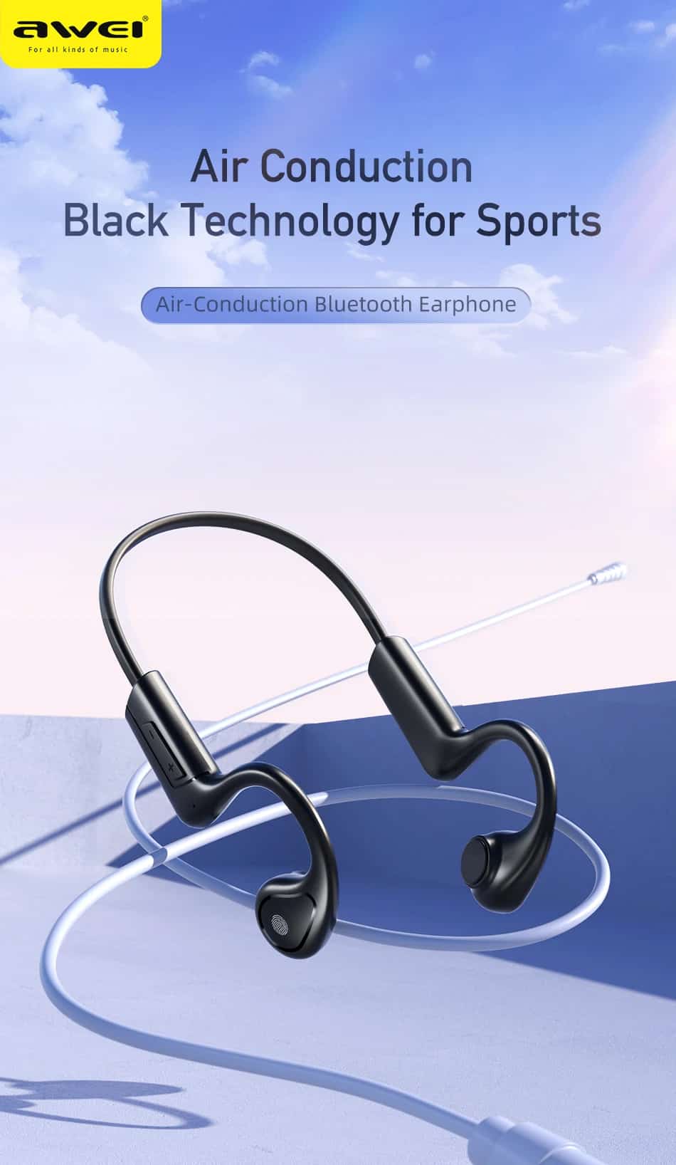 Awei A886BL Air Conduction Wireless Headphones