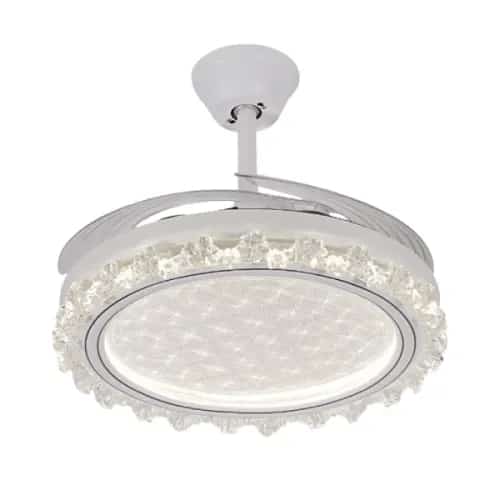 Qulik Q-K6358-A 48" Decorative Chandelier Ceiling Fan With Light and Remote