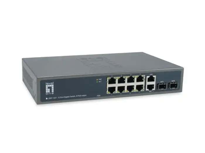Levelone GEP-1221 12-Port Gigabit PoE Unmanaged Switch