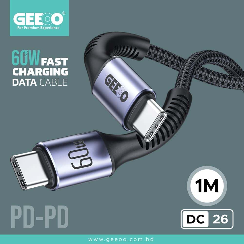 DC26 Fast Charging 1M Long 60W (PD-PD) Data Cable