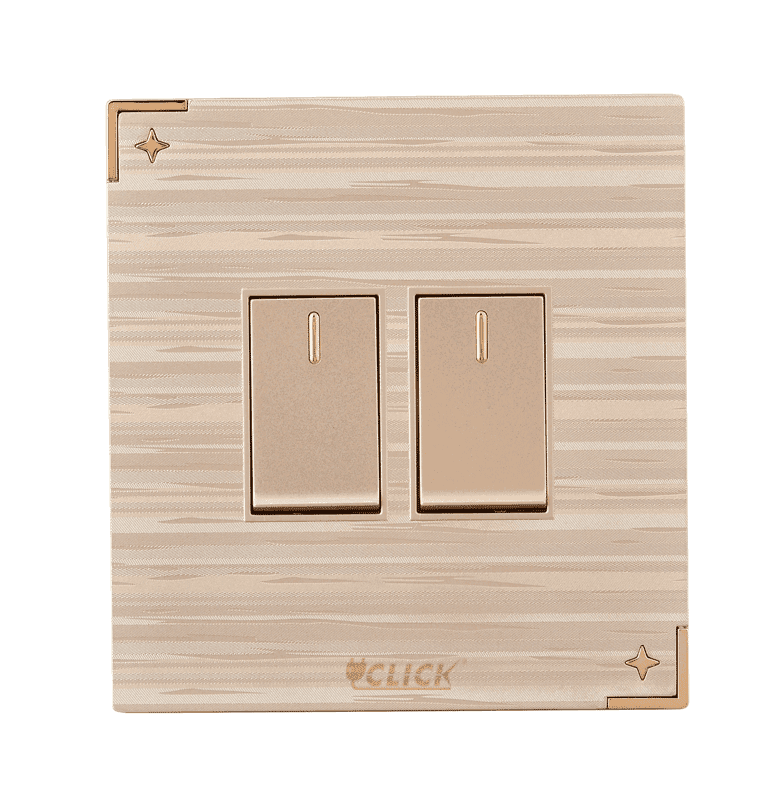 Click Daisy 2 Gang 1 Way Switch, 16A