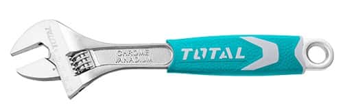TOTAL مفتاح براغي قابل للتعديل THT101086 – 200 ملم (8 Cr-V حجم المشبك قابل للتعديل: 0-30 مللي متر
