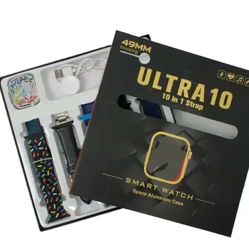 Ultra 10 Smartwatch Black with 10 Strap
