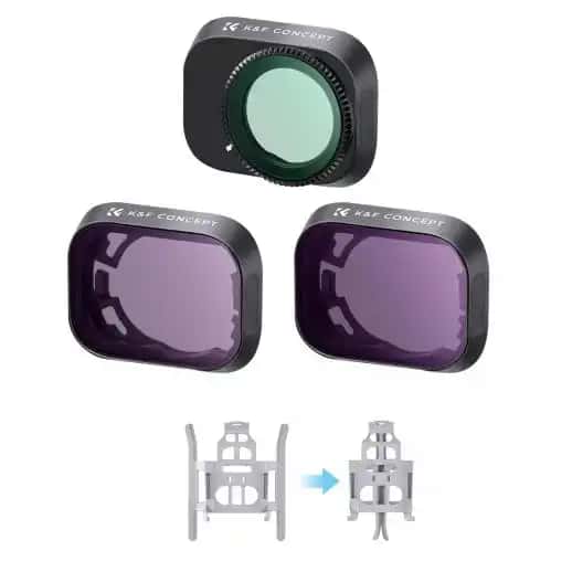 K&F Concept DJI Drone Mini 3 Pro & Mini 3 Drone Filter Set (CPL+ND8+ND16)