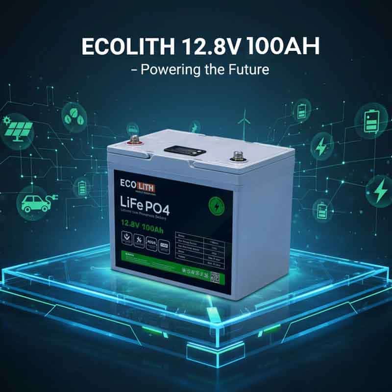 ECOLITH 12.8V 100Ah LiFePO4 Lithium Battery for UPS & Solar in Bangladesh
