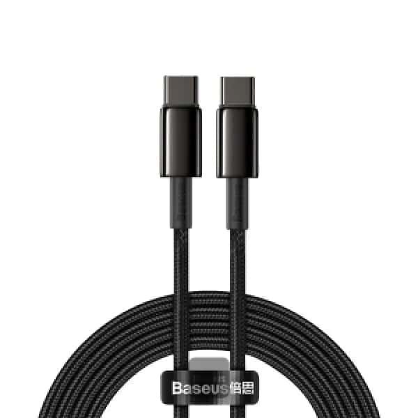 Baseus Tungsten Gold 1 Meter 100W Type-C to Type-C Fast Charging Cable