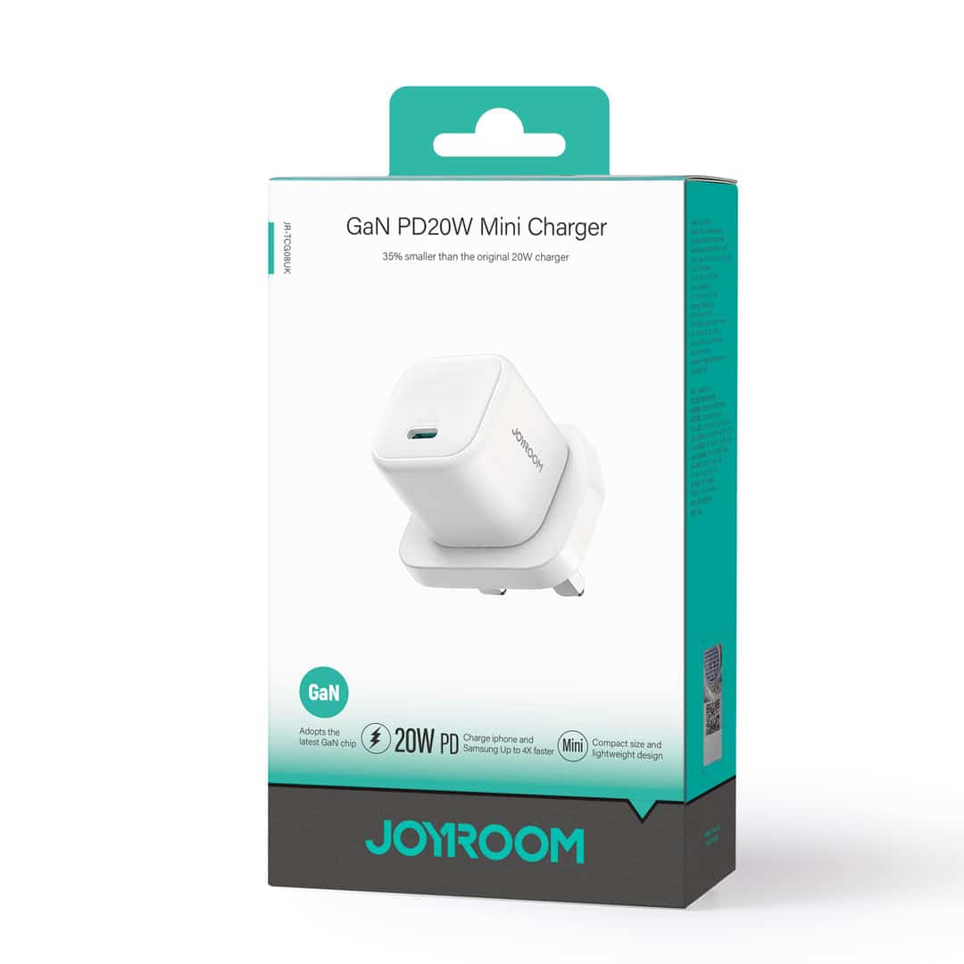 Joyroom JR-TCG08 20W GaN PD Mini Fast Charger – iPhone, Android & USB-C Devices