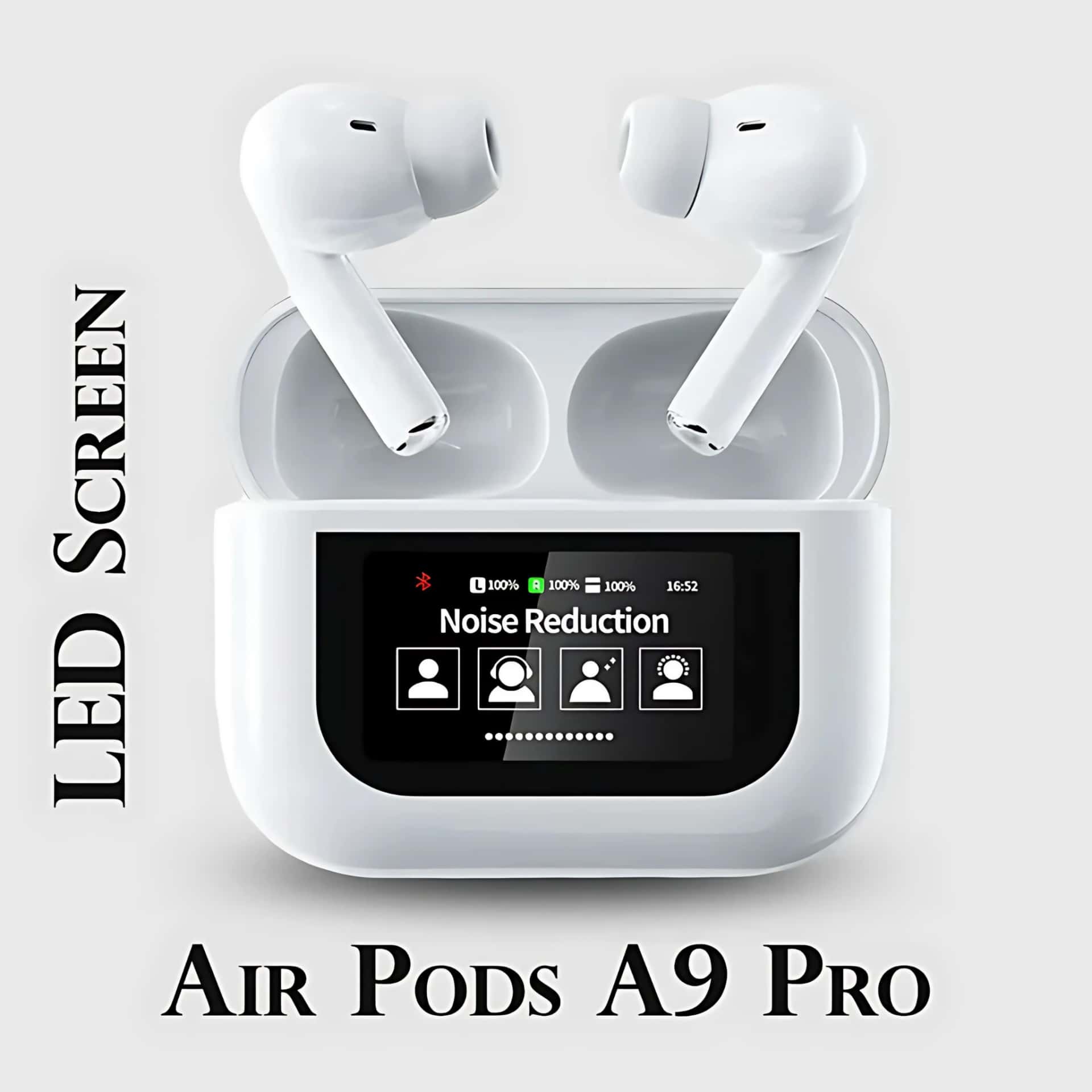 A9 Pro AirPods, Black & White, ANC, LED Display & Smart Features