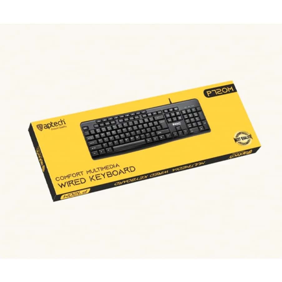 Aptech P720M 113-Key Multimedia Wired Keyboard