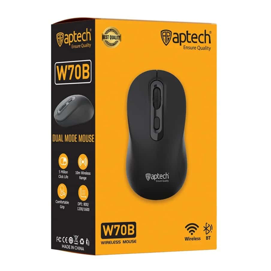 Aptech W70B Dual-Mode Bluetooth Wireless Mouse