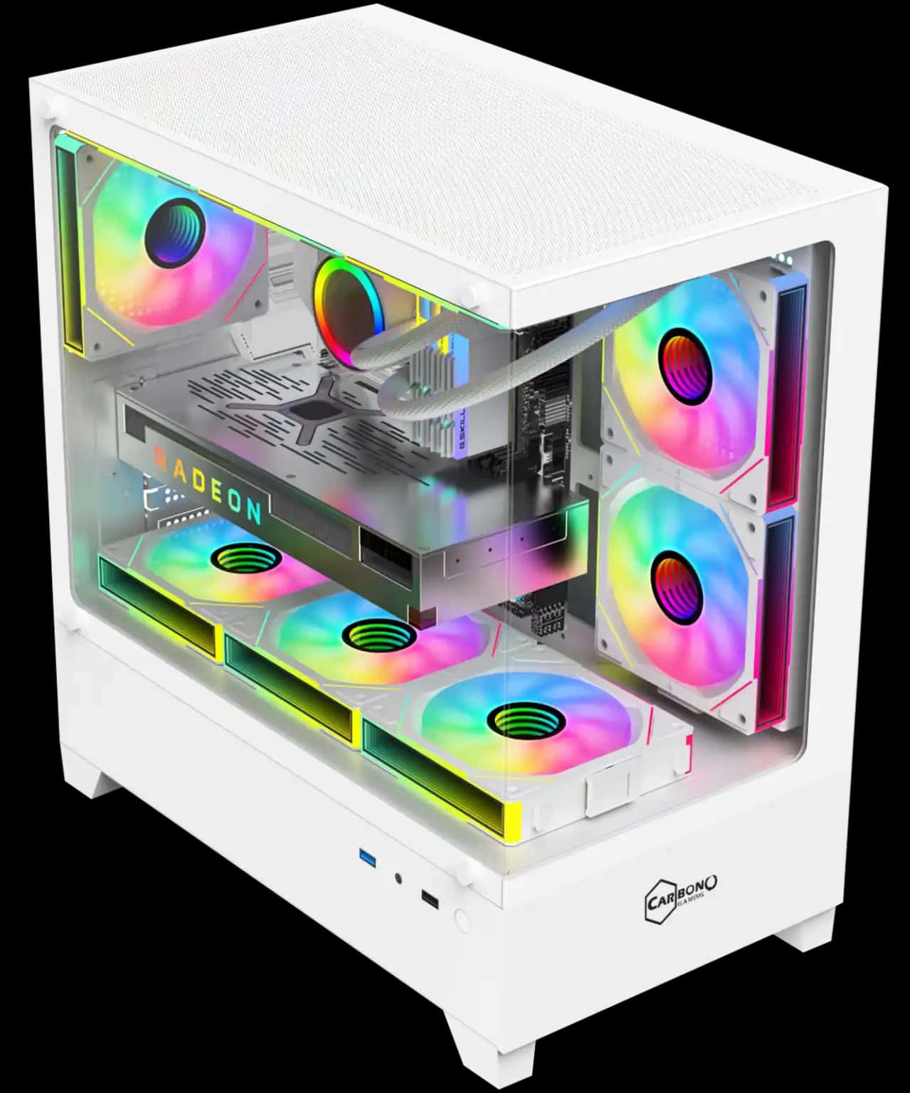 Carbono CG360TB White M-ATX Mid Tower Gaming Casing