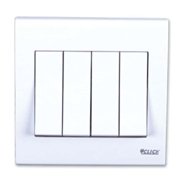 CLICK-TULIP-4 Gang 1 Way Switch