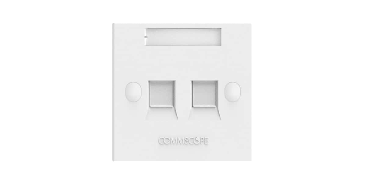 CommScope FPS-BS-2P-W 2-Ports Faceplate Kit