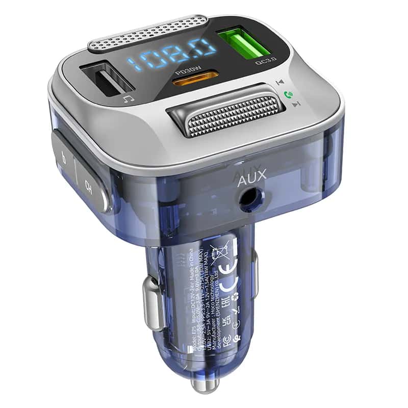 Hoco E75 Bravery 30W 3.0 Fast Charging Car Transmitter