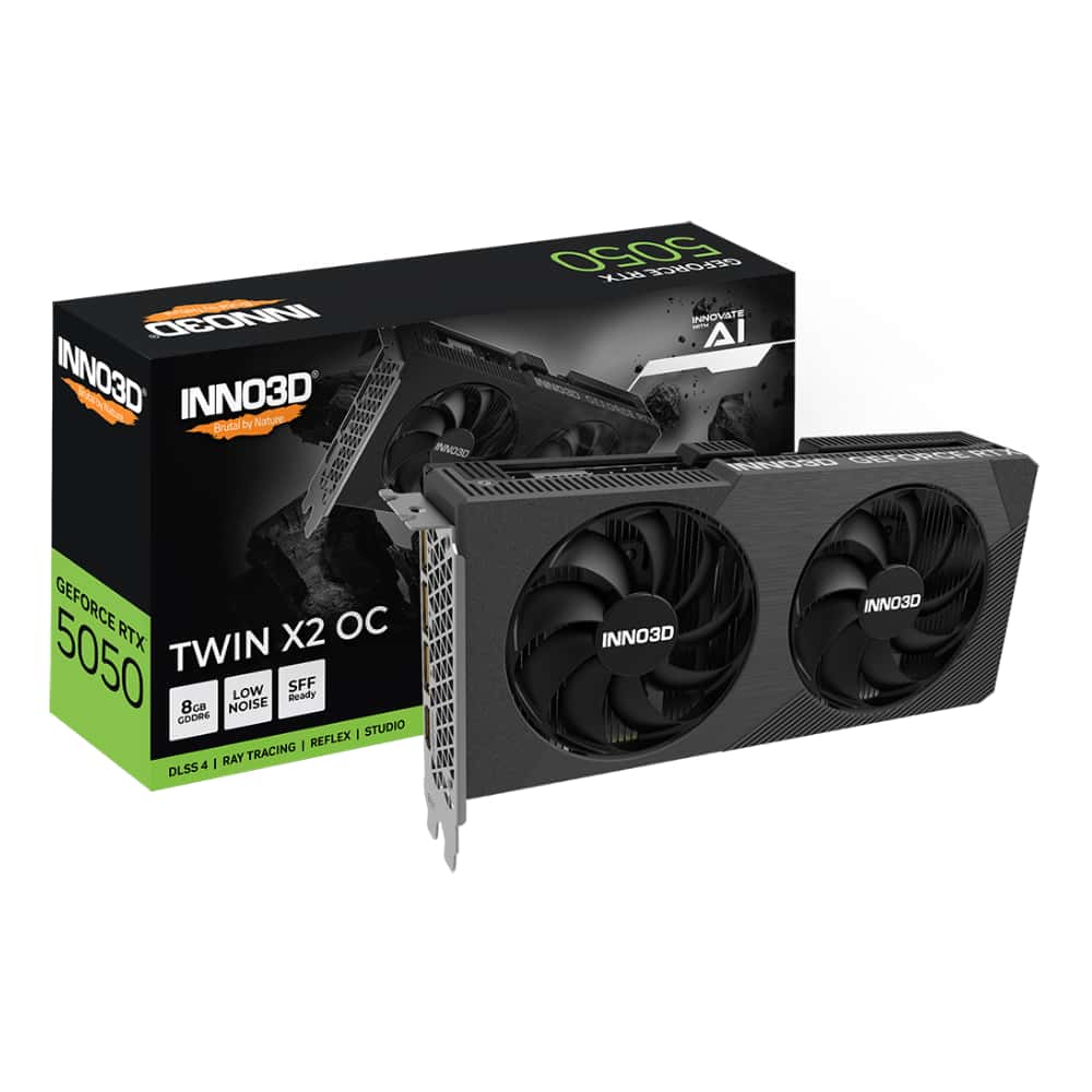 INNO3D GeForce RTX 5050 TWIN X2 OC 8GB GDDR6 Graphics Card