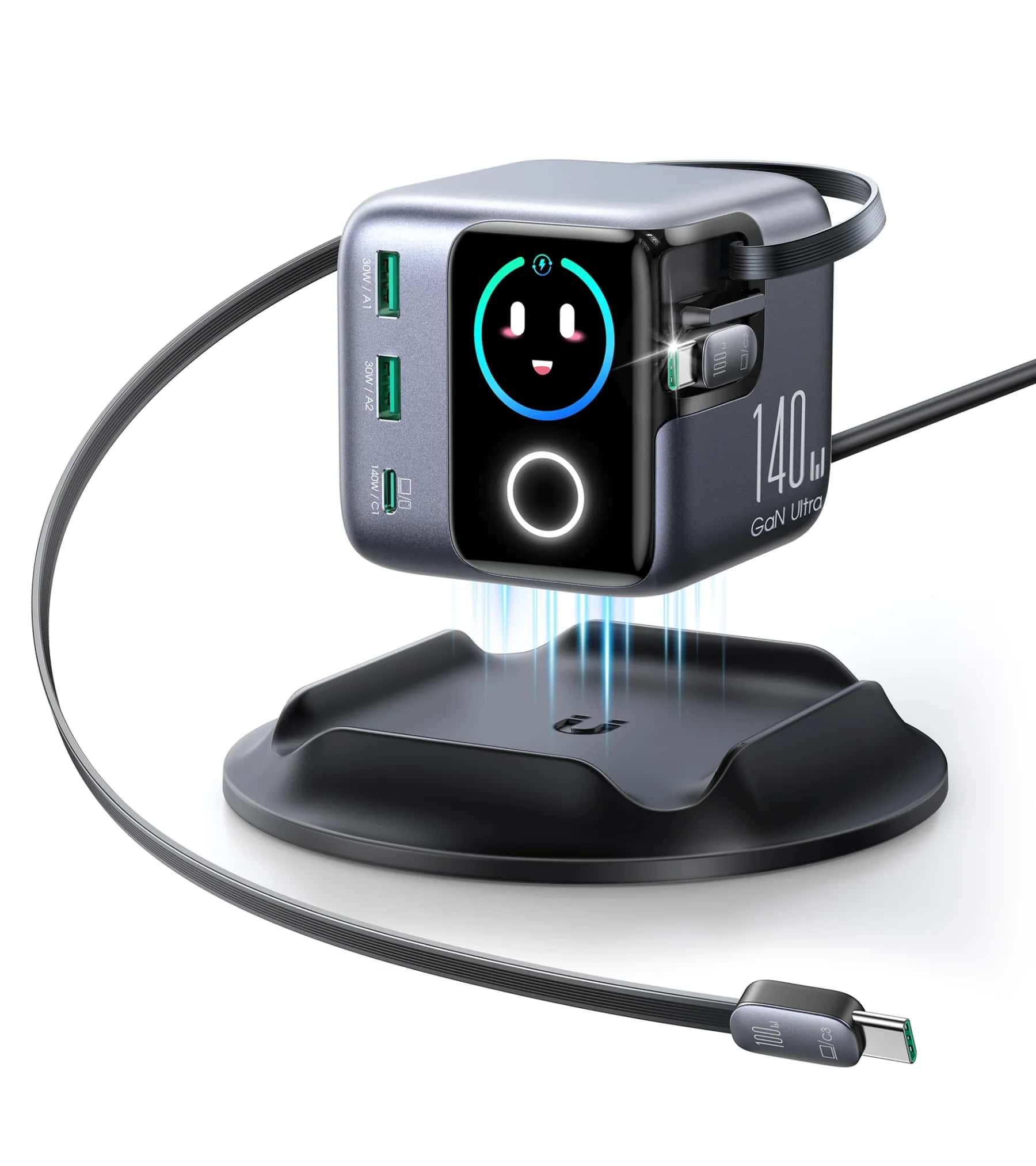 JOYROOM JR-TRD01 PODIX 140W 5-Port GaN Charger – Multi-Function USB Charging Station for Home/Office