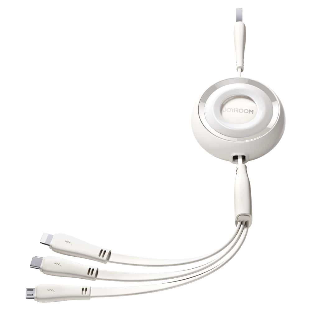 JOYROOM S-A40 3.5A USB-A to 3-in-1 Mini Retractable Charging Cable