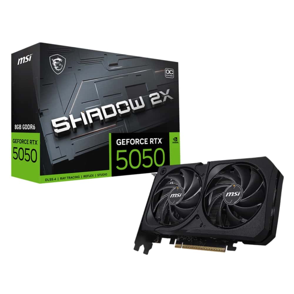 MSI GeForce RTX 5050 8G SHADOW 2X OC 8GB GDDR6 Graphics Card