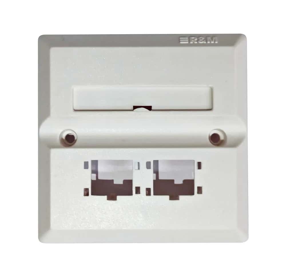 R&M R199514 Dual Port Faceplate