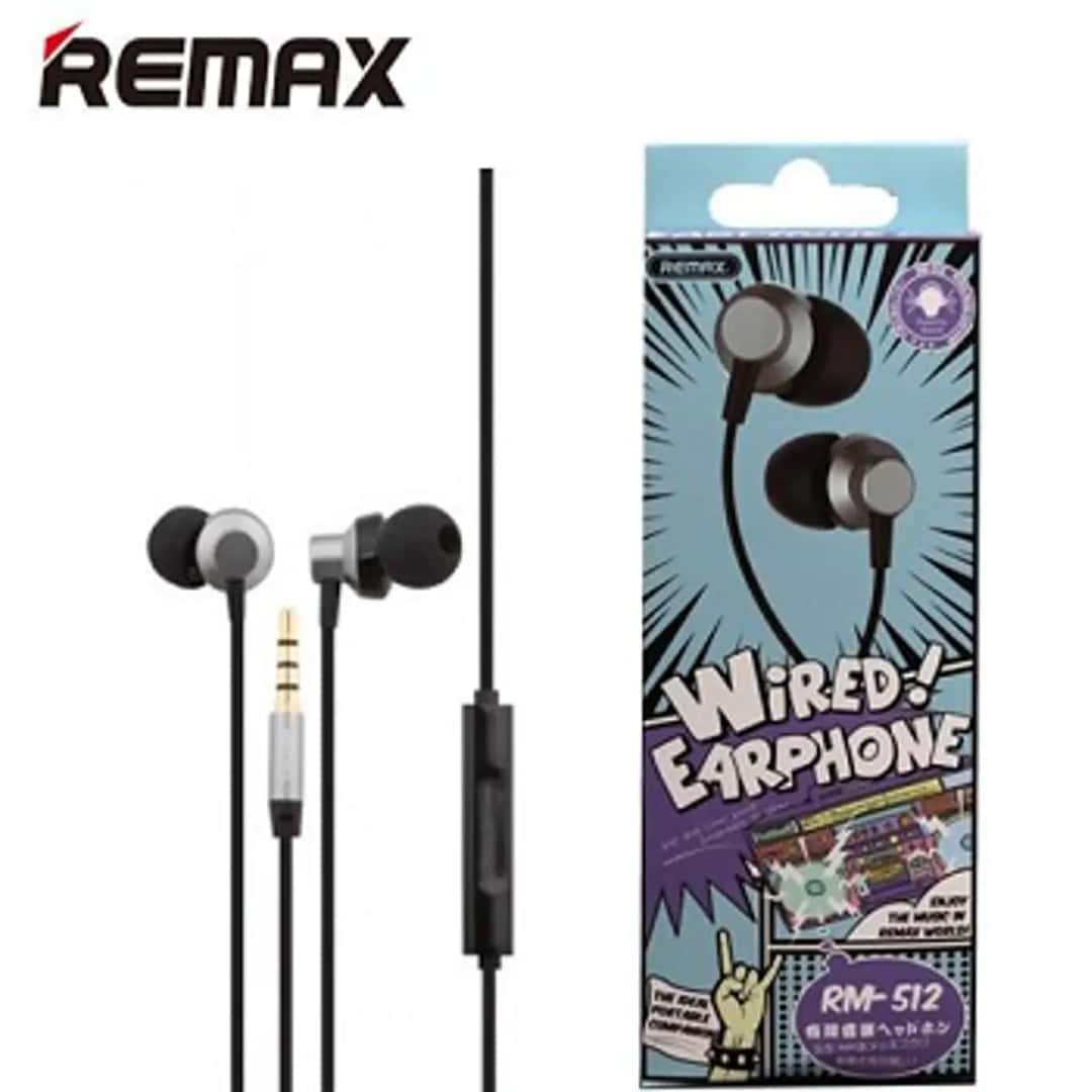 Remax RM-512 Wired Earphones | In-Ear Stereo Sound with Microphone for Mobile & Laptop | Bangladesh