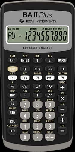 Texas Instruments BA II Plus Financial Calculator