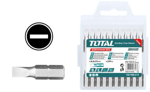 TOTAL Screwdriver Bits TAC16SL413