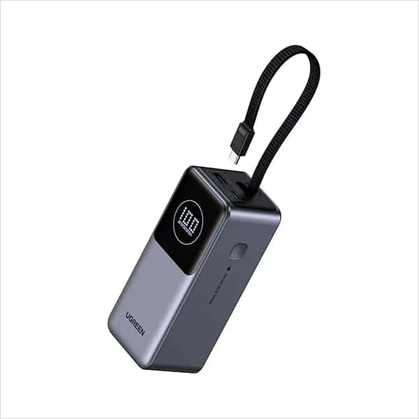 Ugreen PB723 20000mAh 130W Power Bank With Built-in Type-C Cable #55365B