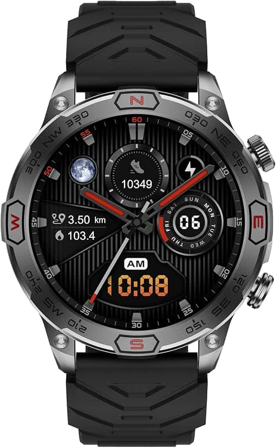 Valdus VD36 Pro AMOLED Calling Rugged Smart Watch with Flashlight