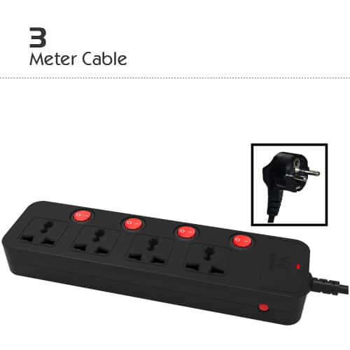 Walton Extension Socket with 3m Cable (WES2P4H)